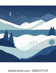Landscape background of mountains vector illustrations