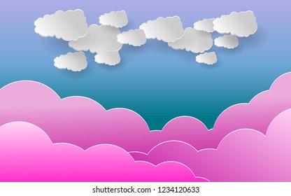 landscape background sky and cloud wallpaper vector design