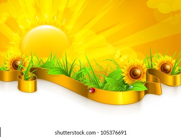 Landscape background, vector