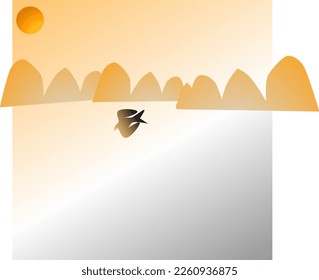 Landscape background with vector gradient colors 