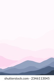 fondo de paisaje.vector de arte de pared. Dibujo artístico de línea de follaje con forma abstracta.Diseño de arte vegetal para impresión, cubierta, papel pintado, Mínimo y pared natural.