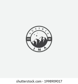 landscape badges logo mountain circle logo