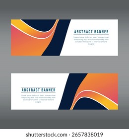 landscape banner background design concept. Web background business layout template Vector