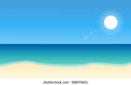Landscape of beach collection stock