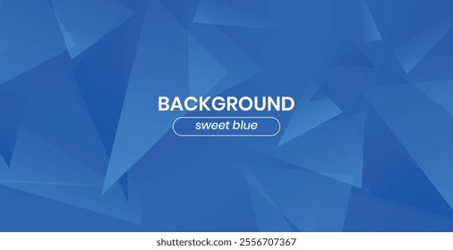 Landscape blue background with soft waves, abstract background with glass effect particles