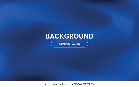 Landscape blue background with soft waves, abstract background with glass effect particles