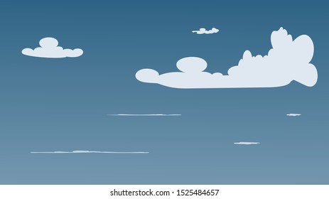 
Landscape blue sky and white clouds on sunny day.Sky and cloud background.cartoon sky concetp.Vector illustration
