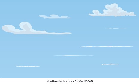 
Landscape blue sky and white clouds on sunny day.Sky and cloud background.cartoon sky concetp.Vector illustration