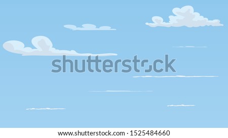 
Landscape blue sky and white clouds on sunny day.Sky and cloud background.cartoon sky concetp.Vector illustration