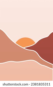 Landschaft Boho Art Prints. Boho Art Poster. Galeriewanddekor. Moderne Wandkunstdekoration aus dem Mittelalter. Boho Home Decor