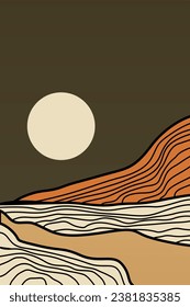 Landschaft Boho Art Prints. Boho Art Poster. Galeriewanddekor. Moderne Wandkunstdekoration aus dem Mittelalter. Boho Home Decor
