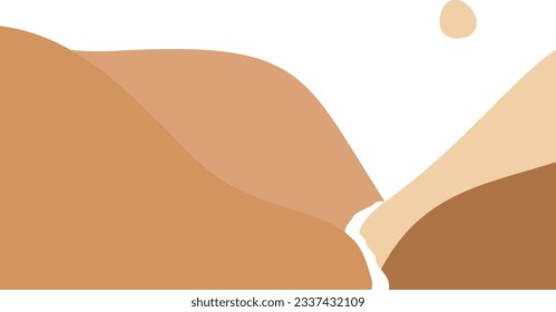 Elemento de vector de fondo de ilustración de boho paisajístico