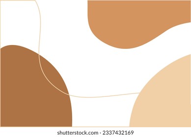 Landscape boho illustration background vector element