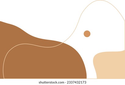 Landscape boho illustration background vector element