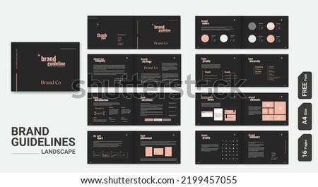 Landscape Brand Guidelines Black Brand Guidelines Brand Guideline Template Brand Manual