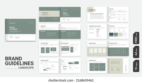 Landscape Brand Guidelines Presentation Brand Guideline template Brand Guidelines Brand Style Guide Manual