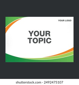Landscape Brochure design. Horizontal business template for brochure report catalog magazine book booklet