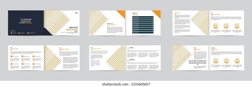Landscape brochure template layout design, modern minimal brochure template design
