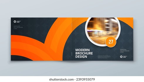 Landscape Broschüre Template Layout Design Corporate Business Cover for Annual Report Katalog Magazine Flyer Mock up Creative Modern Modern Modern Modern Modern Modern Modern Circle Round Shape