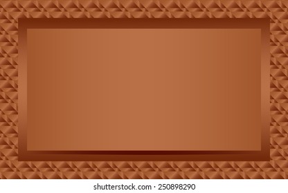 Landscape bronze text or photo frame vector