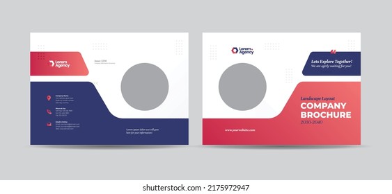 Landscape Business Brochure Cover Design or Annual Report and Company Profile booklet cover design