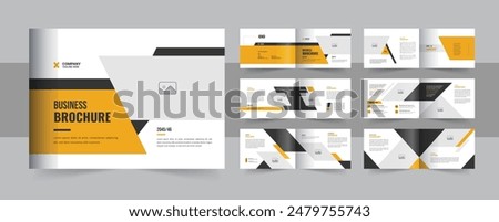 Landscape business brochure design, company portfolio brochure or company profile brochure design with cover, back and inside pages. Architecture professional Portfolio template design Layout