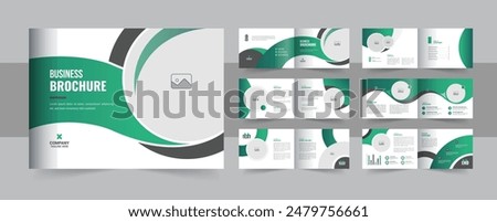 Landscape business brochure design, company portfolio brochure or company profile brochure design. Landscape medical brochure design template professional layout design vector