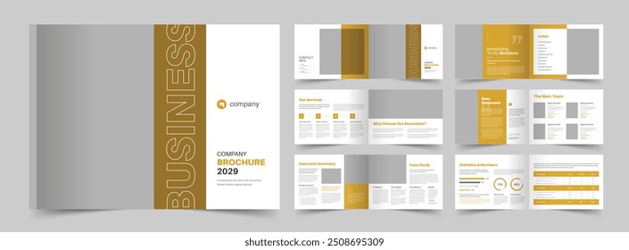 Landscape Business Brochure Template, Company Profile, Corporate Brochure, Print Ready