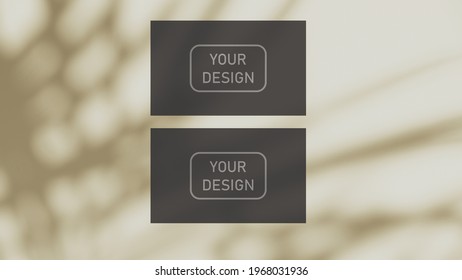 Landscape Business Card Mockup Yellow BG
