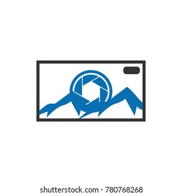 Landscape camera logo design concept