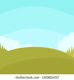 landscape cartoon design, landscape wallpaper vector.