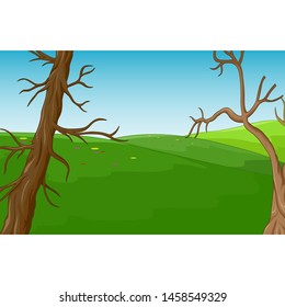 Landscape Cartoon For Your Design