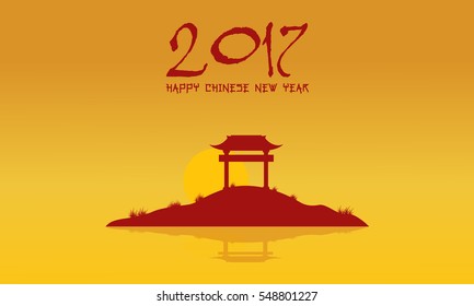 Landscape Of Chinese Theme Vector