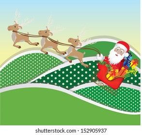 landscape christmas over sky background  vector illustration