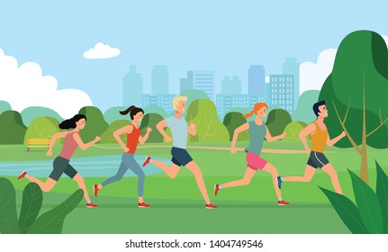 Vector Illustration Plogging Run Clean Plogging Stock Vector (Royalty ...