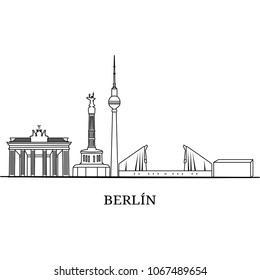 Landscape city silhouette