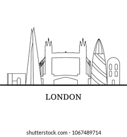 Landscape city silhouette
