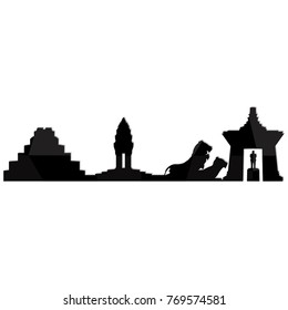 Landscape city silhouette