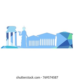 Landscape city silhouette