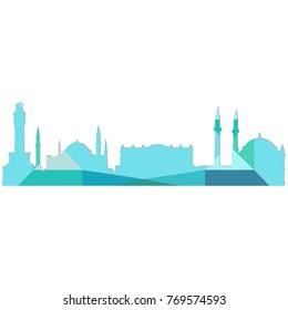 Landscape city silhouette