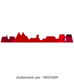 Landscape city silhouette