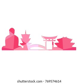 Landscape city silhouette