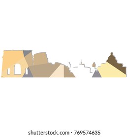 Landscape city silhouette