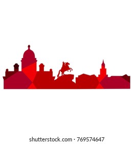 Landscape city silhouette