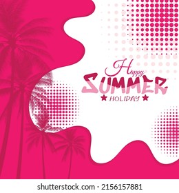 Landscape with coconut palm trees at sunset background ,Summer sale silhouette background.