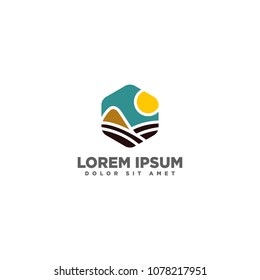 landscape colorfull logo template