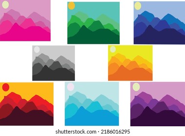 diseño paisajístico colorido para cualquier uso