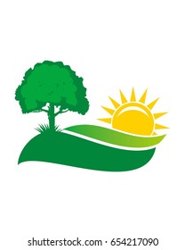 Landscape company logo vector