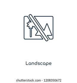 Landscape concept line icon. Linear Landscape concept outline symbol design. This simple element illustration can be used for web and mobile UI/UX.