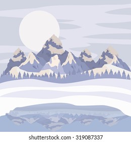 Landscape concept with nature designs, vector illustration eps 10